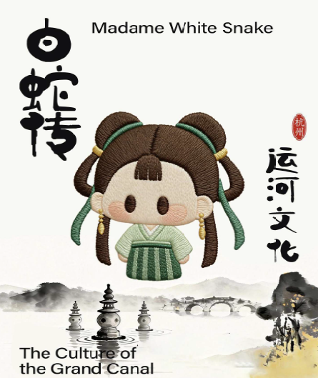 Traditional cultural figure embroidered patch